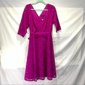 Lane Bryant Woman’s Size 16 Pink Lace Dress